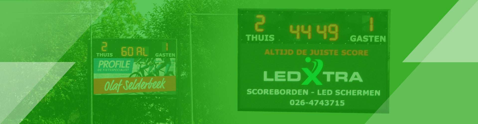LedXtra - LED Displays - Digitaal LED Scoreboard - header