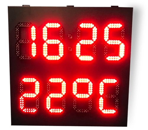 LedXtra - LED Displays - Tijd-enTemperatuur - vrijstaand